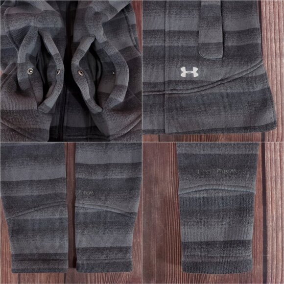 *READ* Under Armour Womens Medium Storm Full Zip Hooded Jacket Gray 1240071 - Picture 9 of 14
